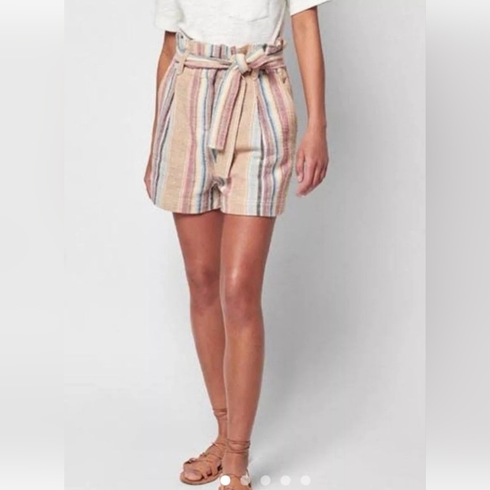 Faherty Mykonos Surf Rider Stripped Shorts Paper Bag Style Multicolor Size Xl